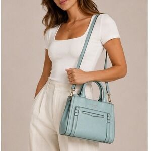 Kate Spade New York Claremont Drive Liana Small Leather Crossbody Bag Light Blue